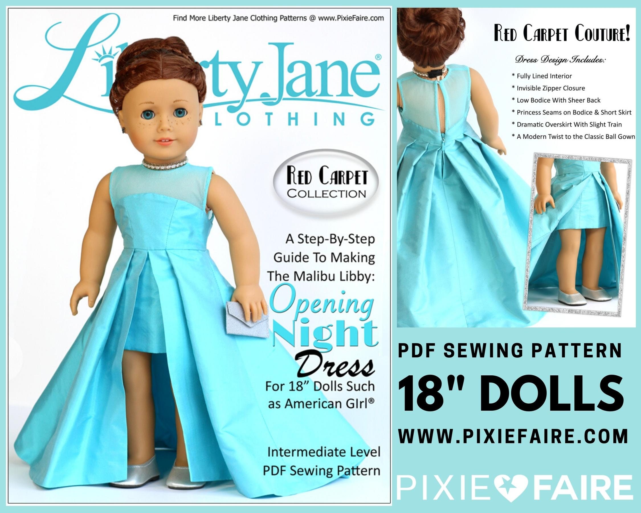 Not Your Mama's Overalls 18 Inch Doll Clothes Pattern Fits Dolls Such as American  Girl® Forever 18 Inches PDF Pixie Faire 