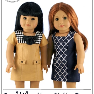 Good Vibrations Sixties Klänning 18 tum Dockkläder Mönster Passar Populära 18" Dockor - Forever 18 Inches - PDF - Pixie Faire