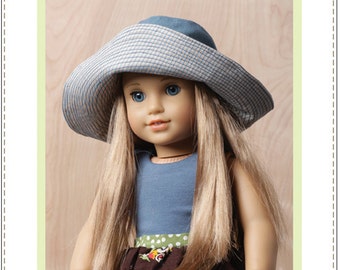 Phoebe Hat 18 inch Doll Clothes Pattern Fits Popular 18" Dolls - Bonjour Teaspoon - PDF - Pixie Faire