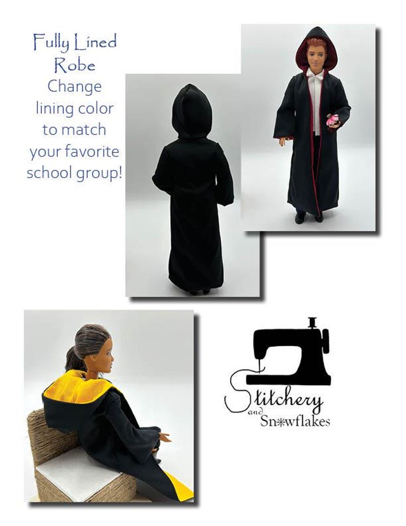 Sorcery School Uniform Doll Clothes Pattern for 11-12