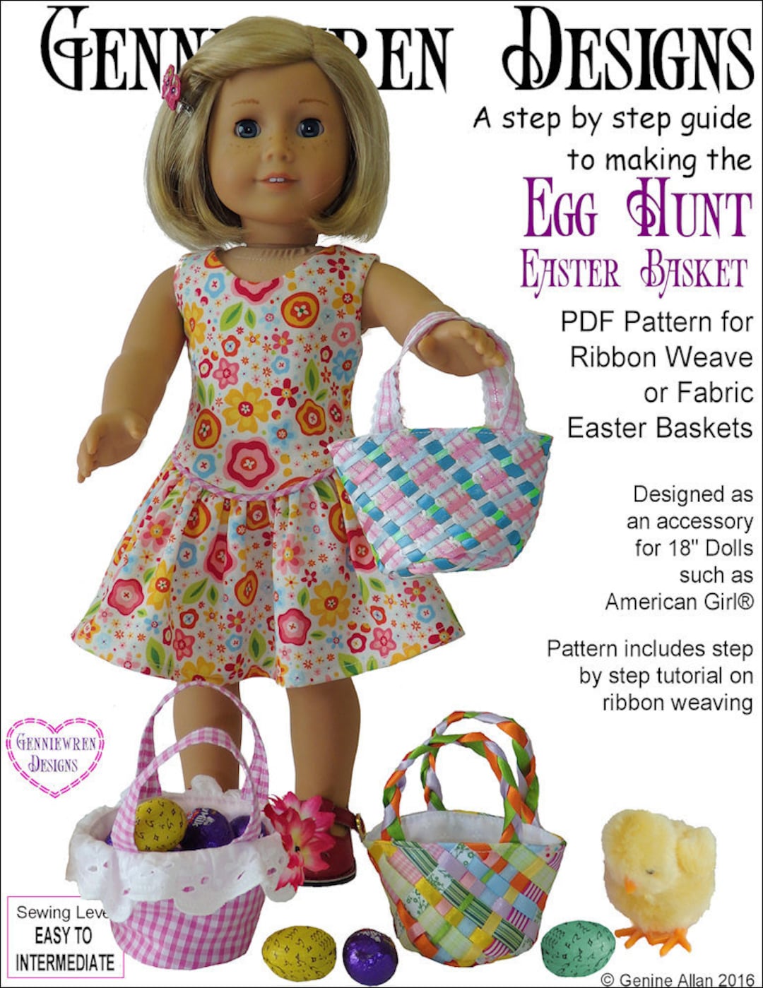 エッグハント - イースターバスケット 18 インチ人形用アクセサリー