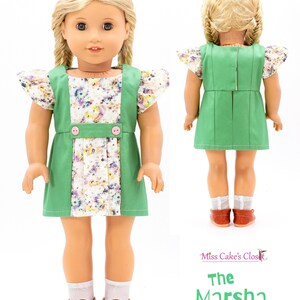 The Marsha Dress 18 inch Doll Clothes Pattern Fits Dolls such as American Girl® Miss Cake's Closet PDF Pixie Faire image 3