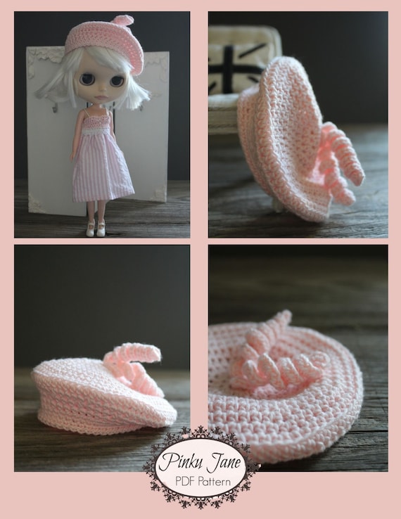 Curlicue Beret 12 Inch Doll Clothes Crochet Pattern Fits 12