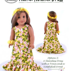Aloha Holoku Dress 18 Inch Doll Clothes Pattern Fits Dolls Such as ...