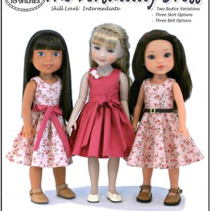 Versatility Dress 14-15 inch Doll Clothes Pattern Fits Dolls such as WellieWishers™, RRFF, or H4H - Forever 18 Inches - PDF - Pixie Faire