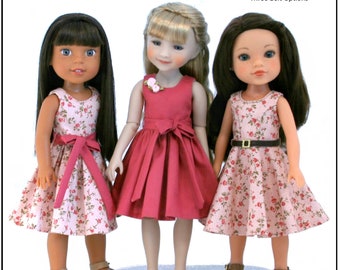 Versatility Dress 14-15 inch Doll Clothes Pattern Fits Dolls such as WellieWishers™, RRFF, or H4H - Forever 18 Inches - PDF - Pixie Faire