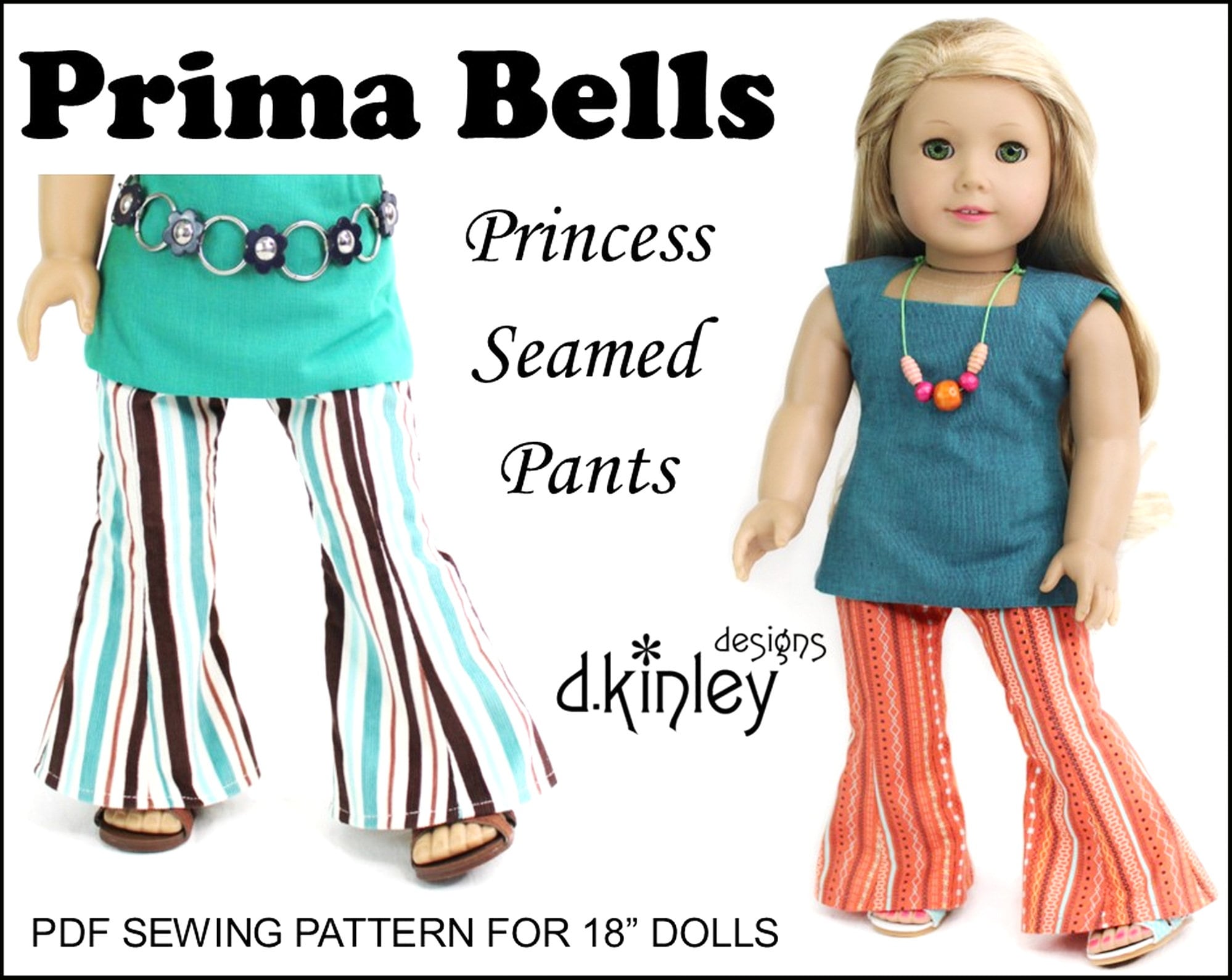 18 inch doll pants sewing pattern - kaci pants – TREASURIE