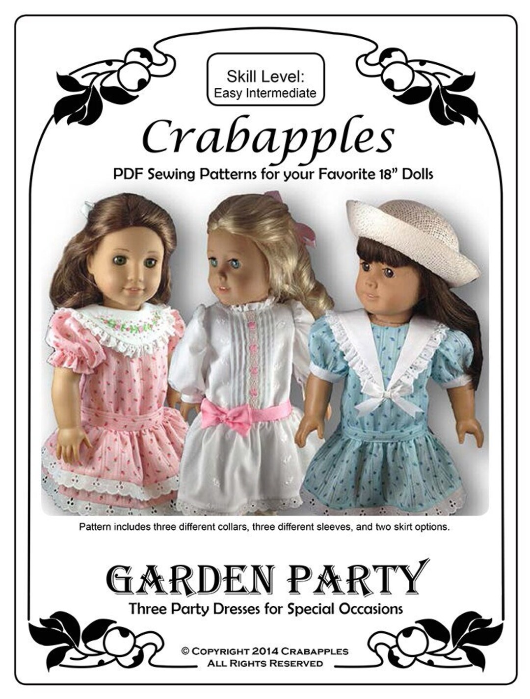 Garden Party Dress Bundle 18 Inch Doll Clothes Pattern Fits Dolls Such ...