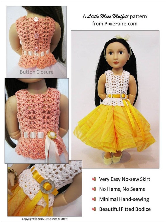 white christmas dresses Bride or Bride's Maid Doll Dress Pattern main image 1