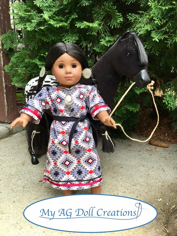 Via E Native Plains Buckskin Dress 18 Doll Clothes Pattern