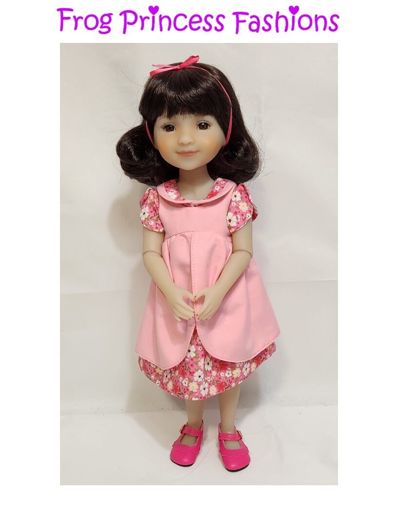 イースター ファインリー ドレス 14.5-15 インチ ドール 服 パターン