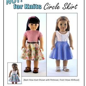 NOT for Knits Circle Skirt 18 inch Doll Clothes Pattern Fits Dolls such as American Girl® Forever 18 Inches PDF Pixie Faire image 4