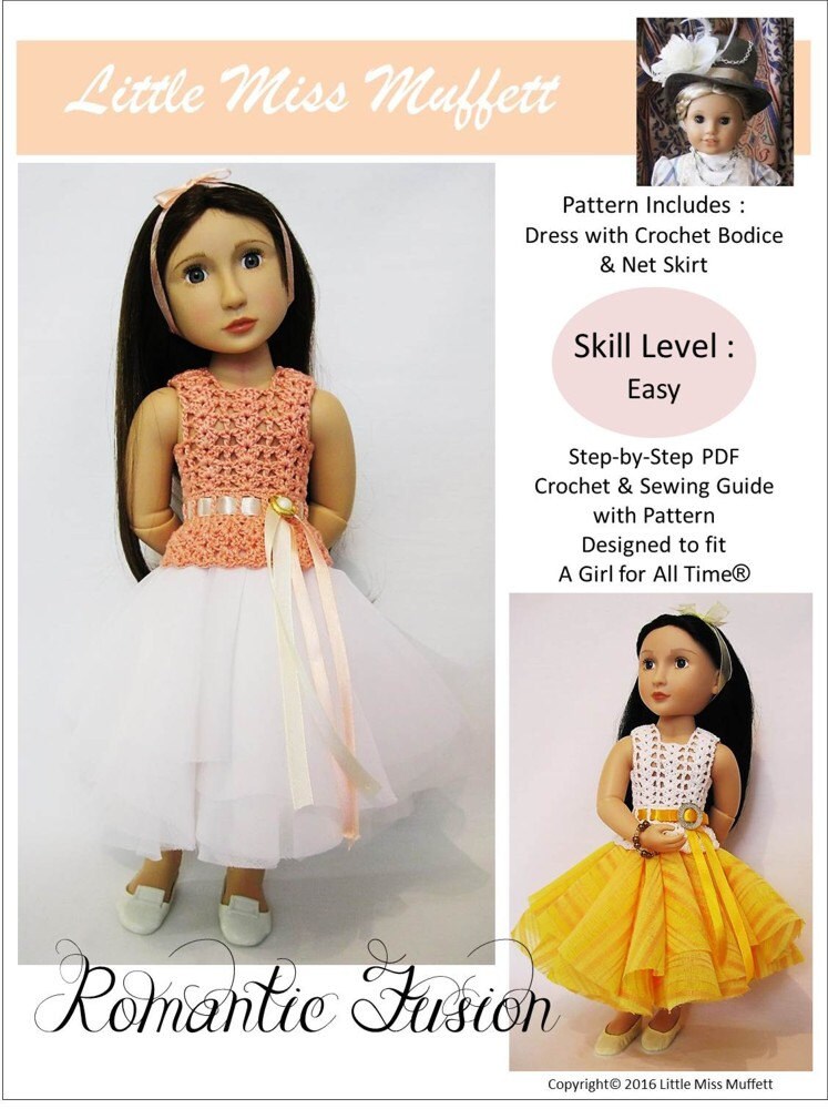 white christmas dresses Dan-El Designs Michelle Doll Clothes Crochet Pattern 18 inch American Girl  Dolls main image 0