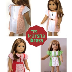 The Marsha Dress 18 inch Doll Clothes Pattern Fits Dolls such as American Girl® Miss Cake's Closet PDF Pixie Faire image 4