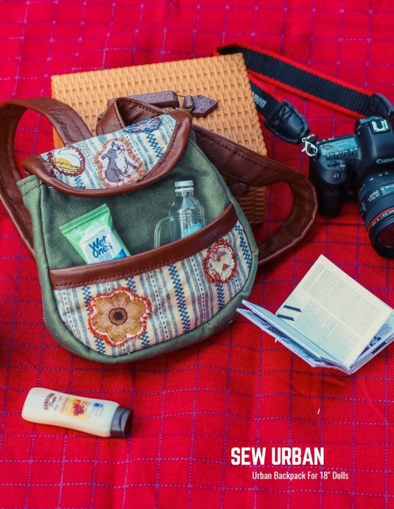 Patrón de accesorio de ropa para muñecas de 18 pulgadas con mochila urbana que se adapta a las muñecas más populares de 18 pulgadas - Sew Urban - PDF - Pixie Faire imagen 7