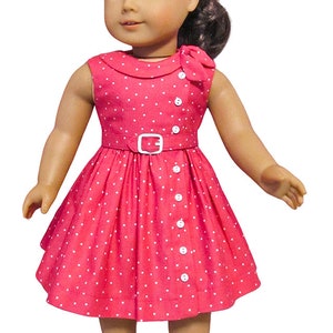 Side Tie Collar Dress 18 inch Doll Clothes Pattern Designed to Fit Dolls such as American Girl® Keepers Dolly Duds PDF Pixie Faire image 7