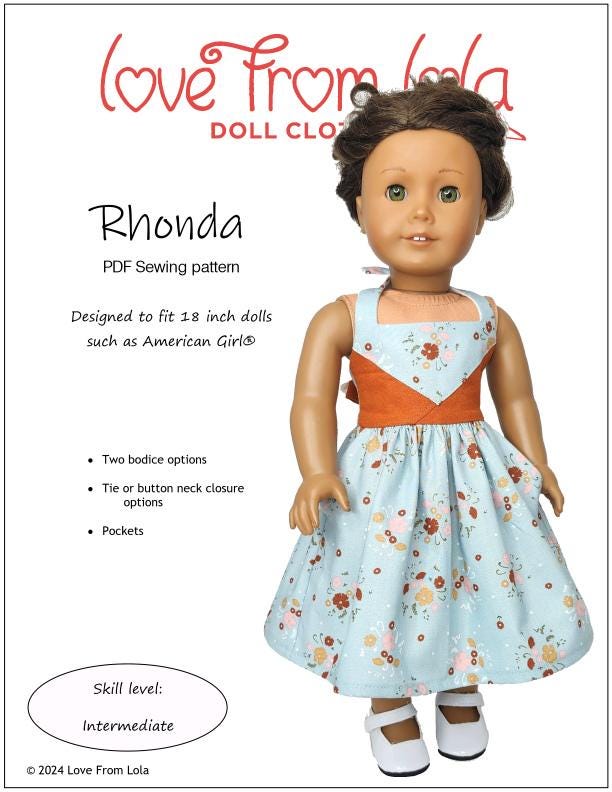 ロンダ ドレス 18 インチ ドール 服 パターン 人気の 18 インチ ドール