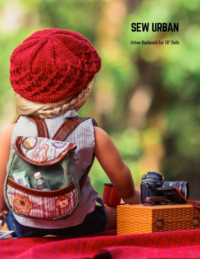 Patrón de accesorio de ropa para muñecas de 18 pulgadas con mochila urbana que se adapta a las muñecas más populares de 18 pulgadas - Sew Urban - PDF - Pixie Faire imagen 8