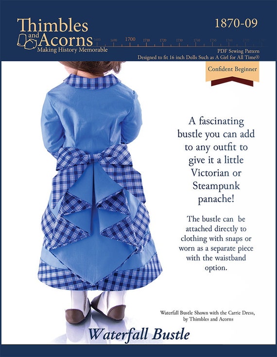 Thimbles and Acorns Edwardian Wardrobe Steamer Trunk For 18 Dolls