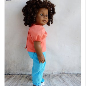 Puff-Sleeved Joy Top 18 inch Doll Clothes Pattern Fits Dolls Such as American Girl® Doll Joy PDF Pixie Faire image 5