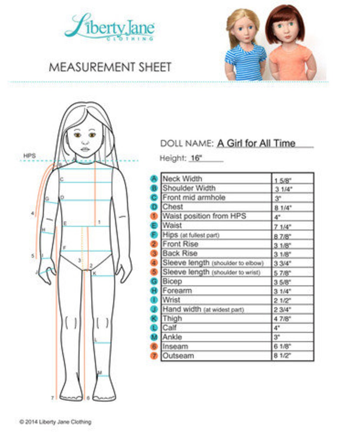 Salina Dress 16 Inch Doll Clothes Pattern Fits A Girl for All | Etsy