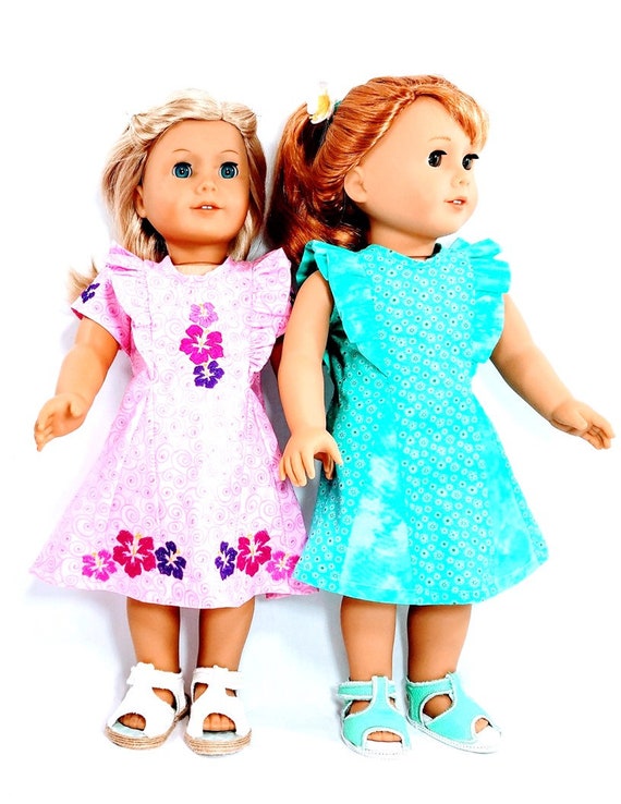Waikiki Waves Dress 18 Inch Doll Clothes Pattern Fits Popular 18