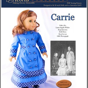 Carrie 18 inch Doll Clothes Pattern Fits Popular 18&quot; Dolls - Thimbles and Acorns - PDF - Pixie Faire