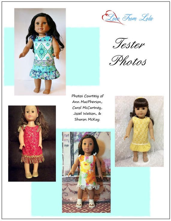 18 American Girl Size PDF Sewing Pattern: Sweet and SIMPLE SMOCKING  /pattern Fits 18 American Girl ® Dolls 