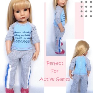 Active Pants 19 inch Doll Clothes Pattern Fits Dolls Such as Gotz® Hannah or Happy Kidz Doll Joy PDF Pixie Faire image 5