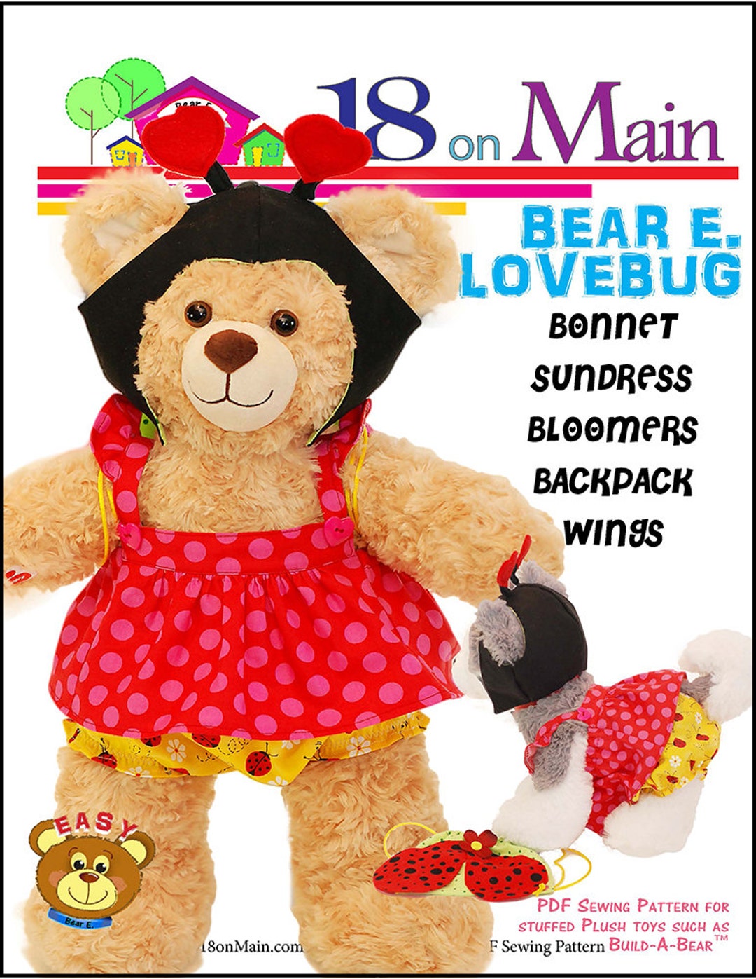 Bear E. Lovebug Sundress Outfit BAB Doll Clothes Pattern Designed