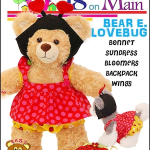 Robe d'été tenue ours E. Lovebug Patron de vêtements de poupée BAB conçu pour s'adapter aux poupées Build-A-Bear Workshop® - 18 sur l'article principal - PDF - Pixie Faire