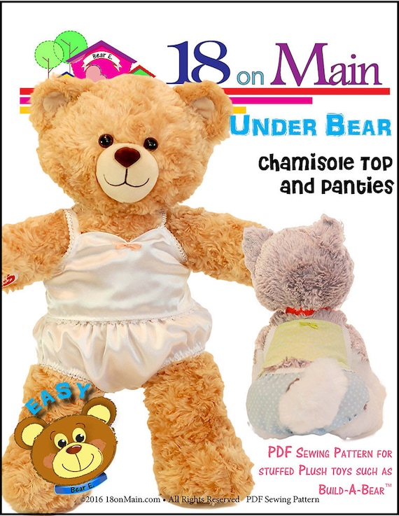 Buy Under Bear Camisole and Panties BAB Doll Clothes Pattern for Build-a- bear Workshop® Dolls 18 on Main PDF Pixie Faire Online in India 