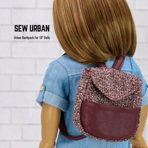 Patrón de accesorio de ropa para muñecas de 18 pulgadas con mochila urbana que se adapta a las muñecas más populares de 18 pulgadas - Sew Urban - PDF - Pixie Faire imagen 5