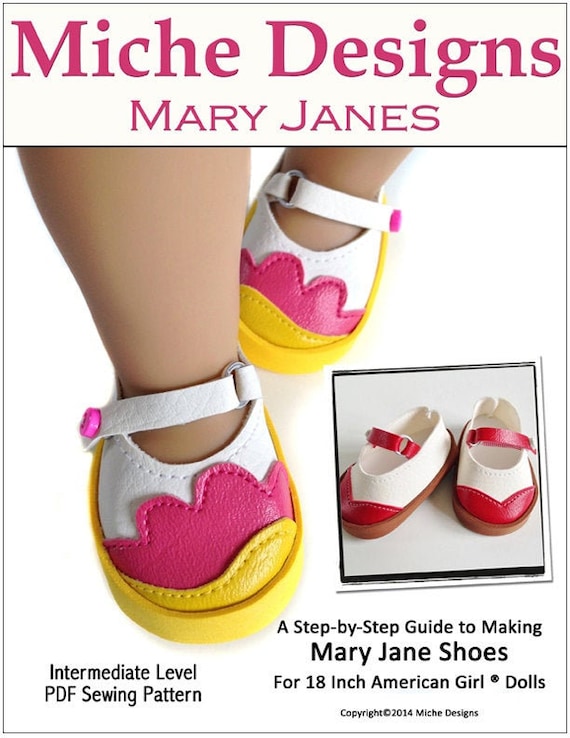 Mary Janes 18 Inch Doll Clothes Shoe Pattern Fits Dolls Such - Etsy