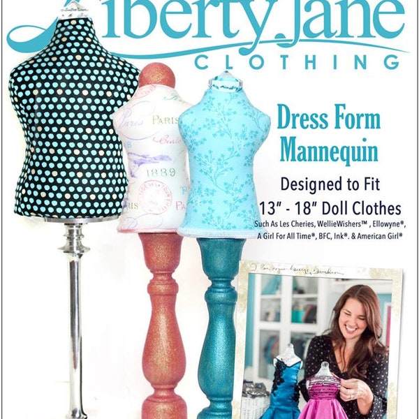 Dress Form Bundle 13-18 inch Doll Clothes Pattern - Liberty Jane - PDF - Pixie Faire