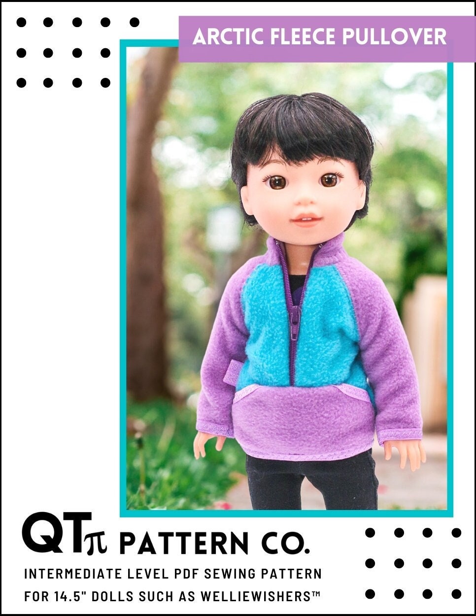 Arctic Fleece Pullover Inch Doll Clothes Pattern Instant