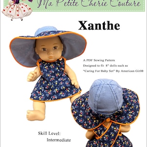 Xanthe 8 inch Doll Clothes Pattern Fits 8 inch Baby Dolls such as Caring For Baby™ - Ma Petite Cherie Couture - PDF - Pixie Faire