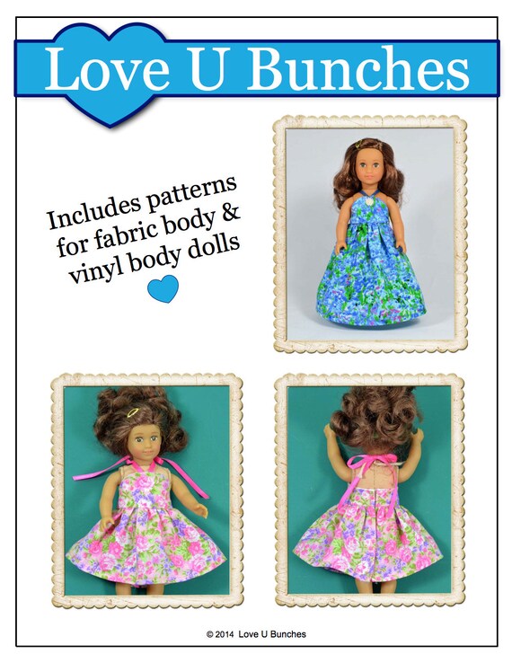 Free patterns for AG doll dress with straps! #SummerSewingProjects  #DollClothes - Free Doll Clothes Patterns