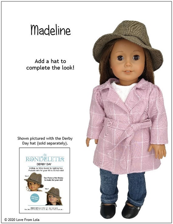 Madeline 18 Inch Doll Clothes Pattern Designed to Fit Dolls Such