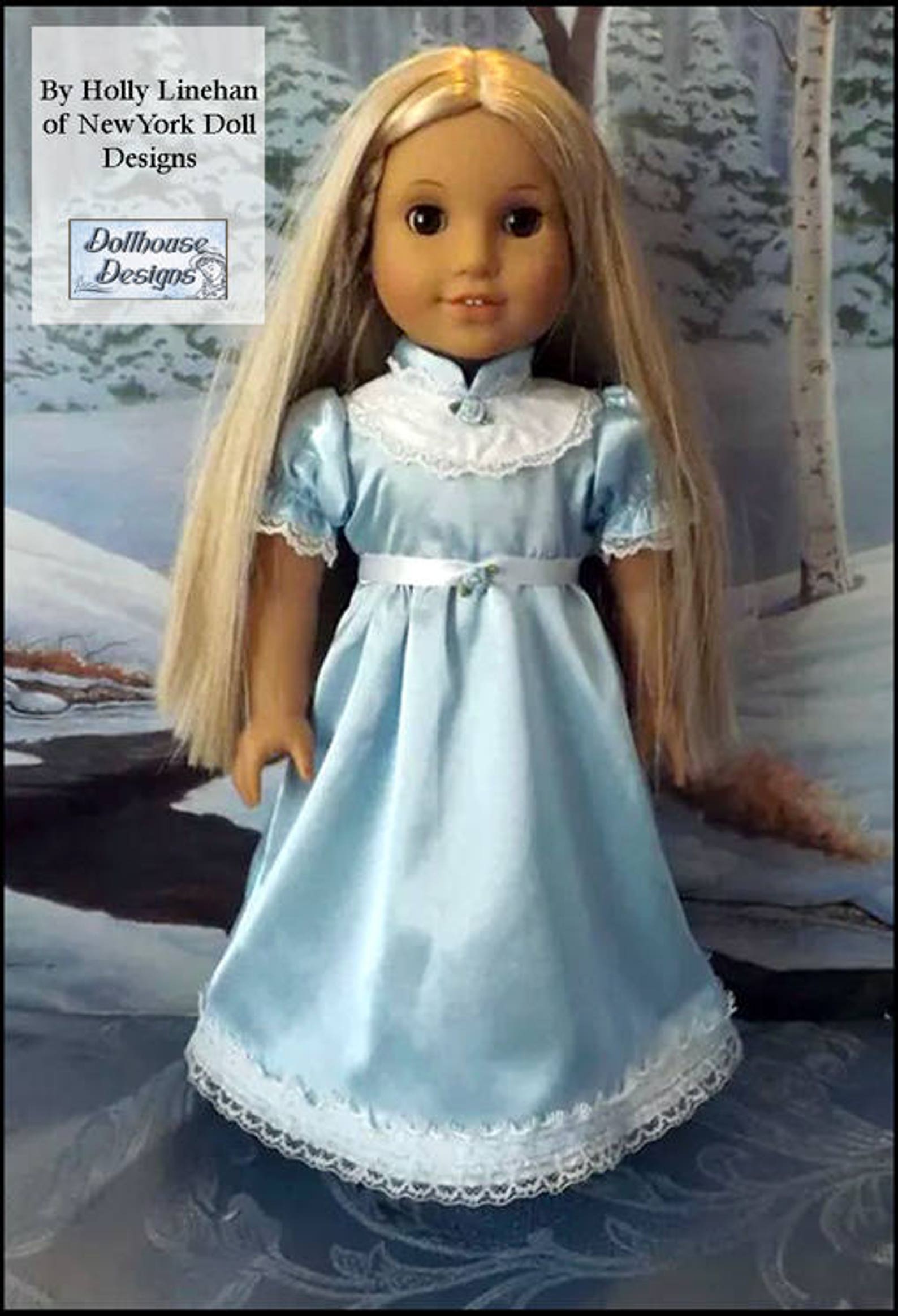 Winter Princess Nightgown 18 Inch Doll Clothes Pattern Fits Etsy