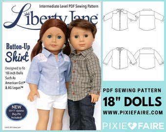 High-waisted Jeans 18 Inch Doll Clothes Pattern Fits Dolls Such as