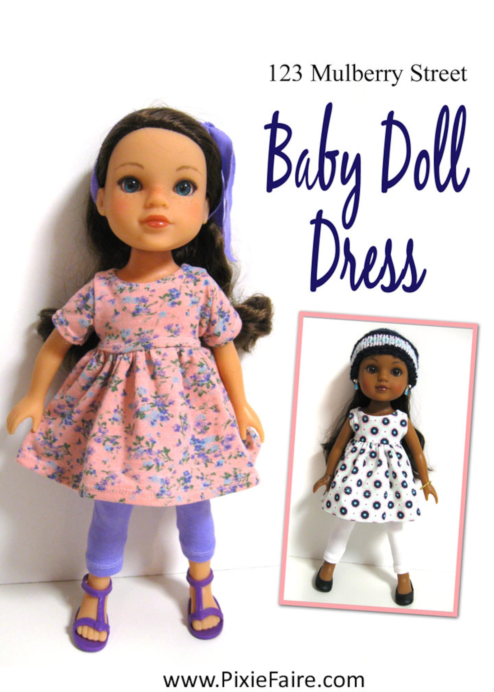 Baby Doll Dress 1314 Inch Doll Clothes Pattern Fits Hearts Etsy
