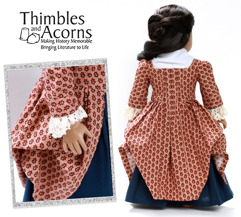 Pixie Faire Thimbles and Acorns 1770 En Fourreau Gown Doll Etsy