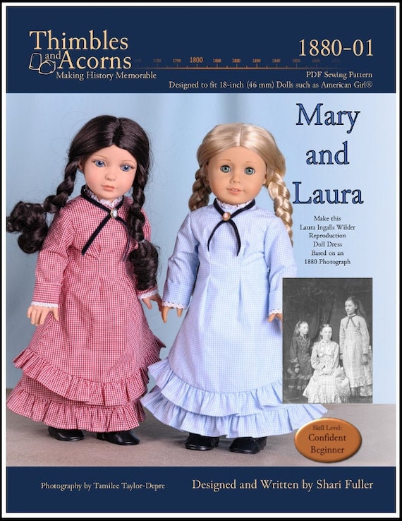 Thimbles and Acorns Town Girl Doll Clothes Pattern 18 inch American Girl  Dolls