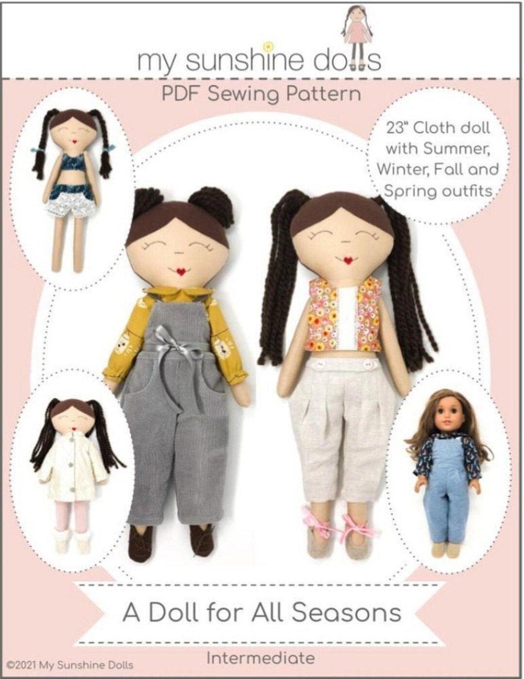 A Doll For All Seasons 23 Cloth Doll Pattern With Year round Wardrobe A Doll For All Seasons 23 Cloth Doll Pattern With Year round Wardrobe