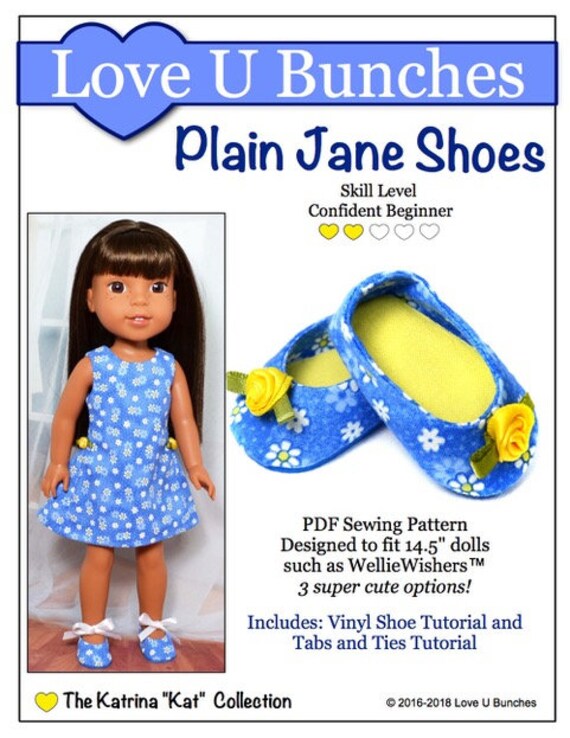 pixie faire love u bunches plain jane shoes doll clothes etsy