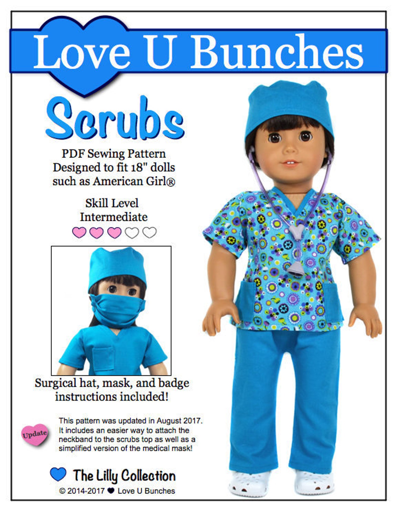 Scrubs Outfit 18 Inch Doll Clothes Pattern Fits Dolls Such as - Etsy UK