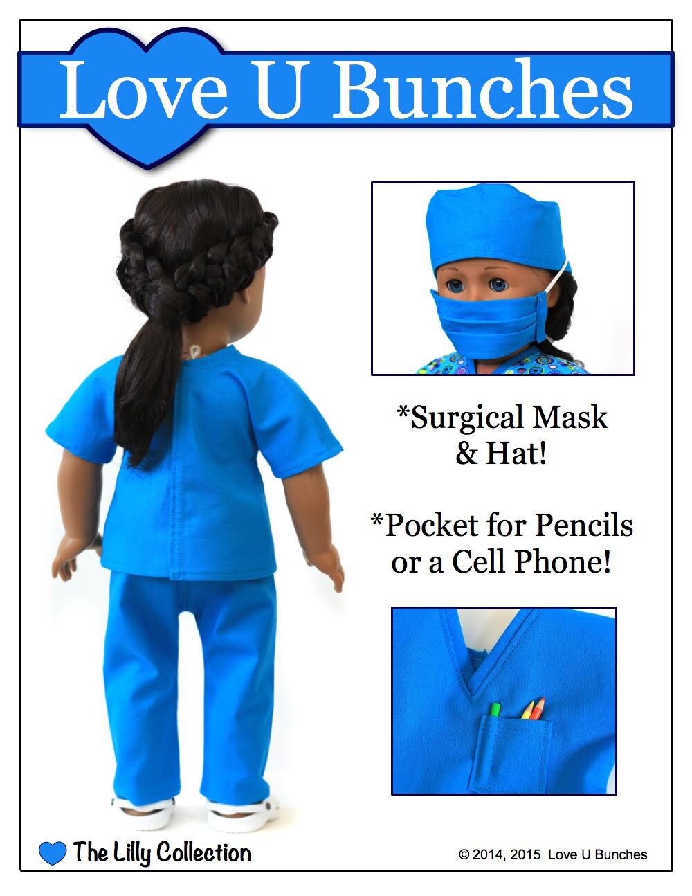 Scrubs Outfit 18 Inch Doll Clothes Pattern Fits Dolls Such as - Etsy ...