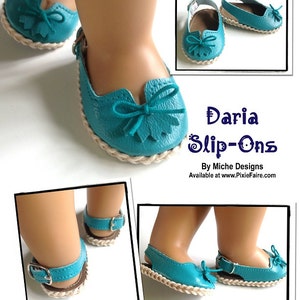 Daria Slip-Ons 18 inch Doll Clothes Shoe Pattern Fits Popular 18" Dolls - Miche Designs - PDF - Pixie Faire image 3