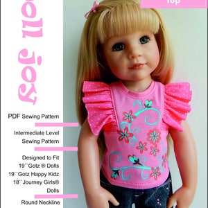 Peut inclure: Un patron de couture PDF pour un haut de poupée à manches bouffantes. Le patron est conçu pour s'adapter aux poupées Gotz de 19 pouces, aux poupées Gotz Happy Kidz de 19 pouces et aux poupées Journey Girls de 18 pouces. Le patron comprend des instructions pour un col rond et des manches bouffantes.